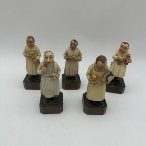Lot of 5 ANRI Wood Carvings, General Prac, Radiologist, Dentist, Ortho,‎ Pharma